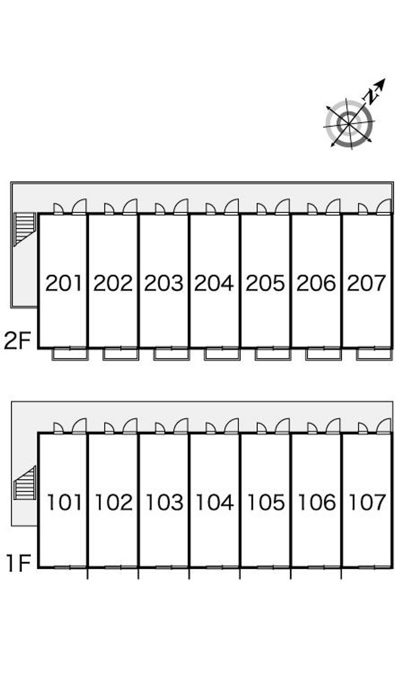 レオパレス長崎南 間取配置図