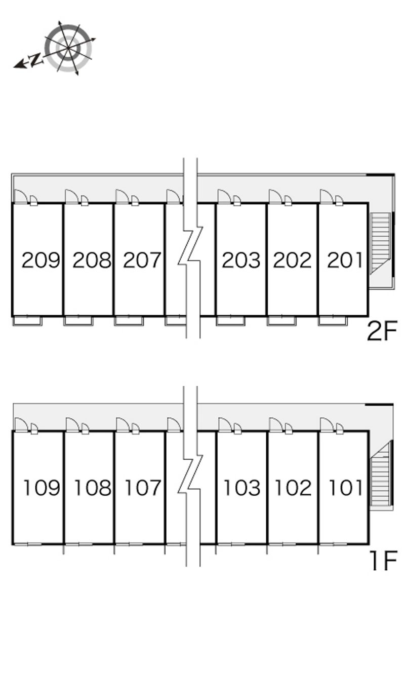 レオパレスフェリーチェ弐番館 間取配置図