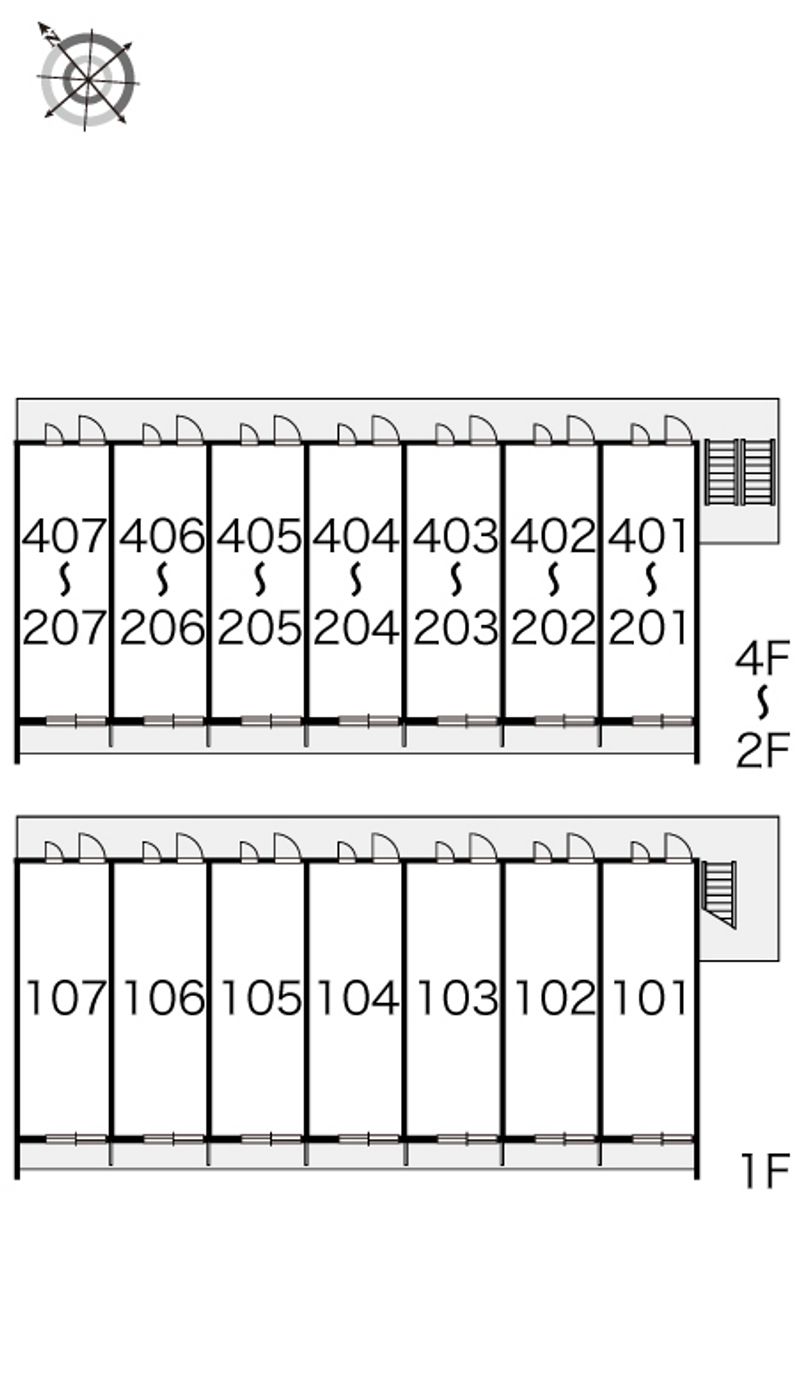 レオパレスグリーンアイビー 間取配置図