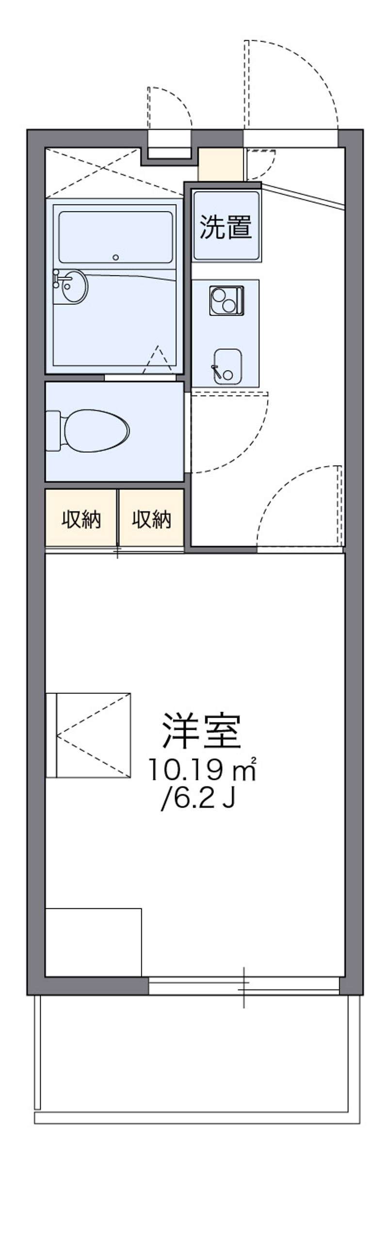 レオパレスルシェルブルー東大阪 間取図