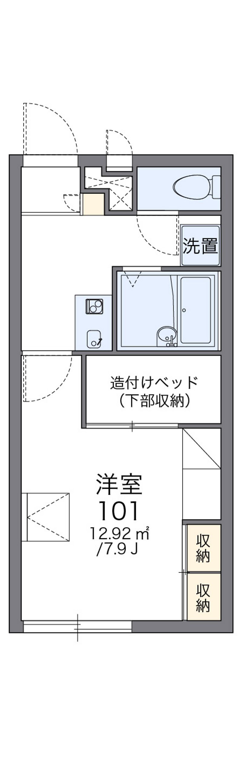 レオパレスＴＵＫＩＪＩ 間取図