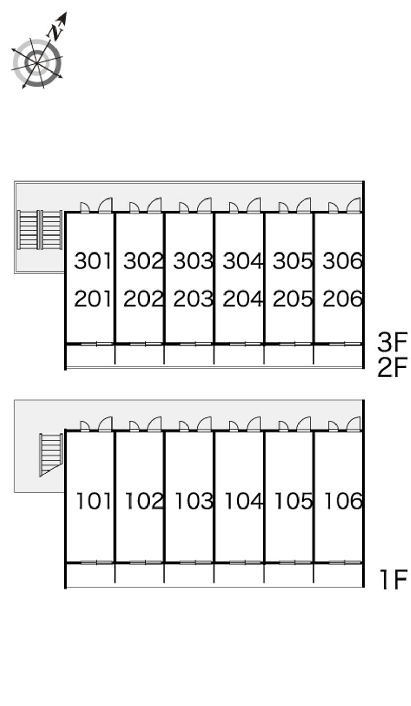 レオパレスヴィクトワール　Ⅱ 間取配置図