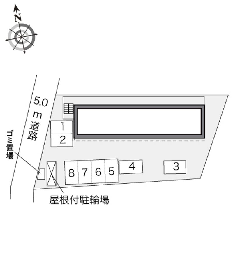 レオパレスリバーサイドイン千星 配置図