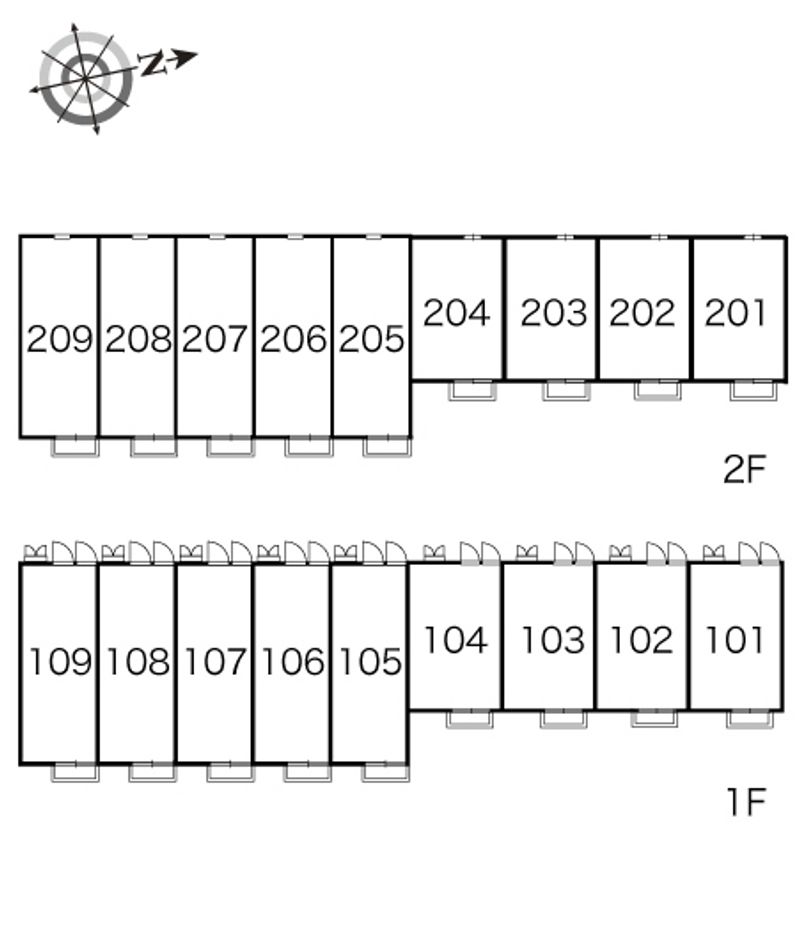 レオパレス山竹Ⅰ 間取配置図