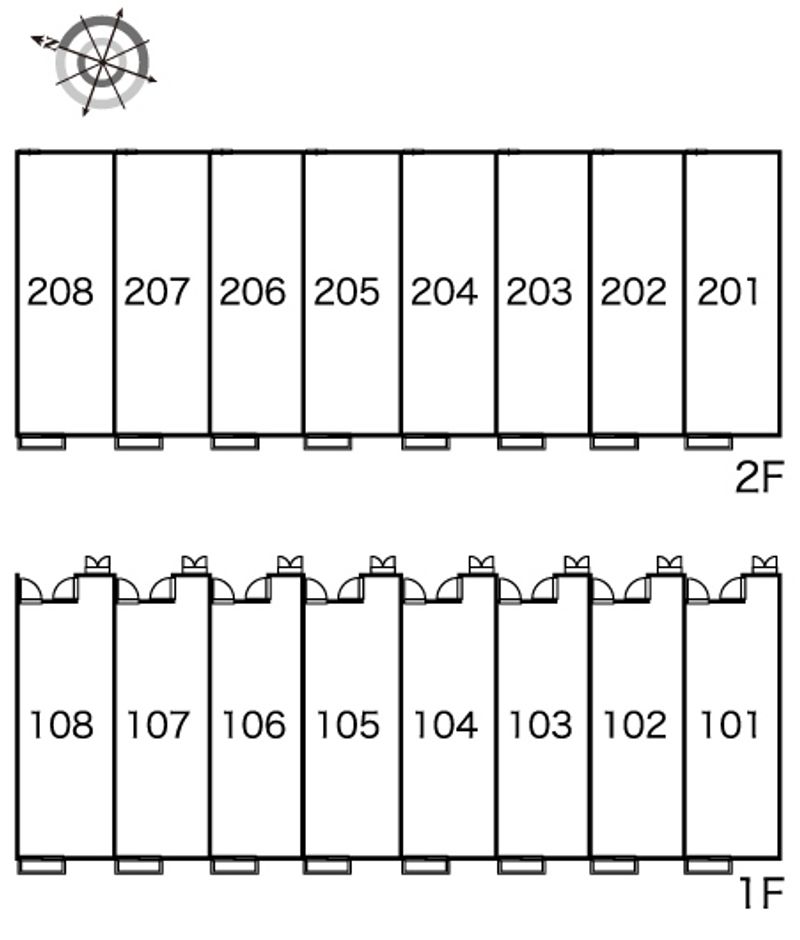 レオパレス出水 間取配置図