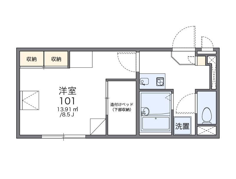 レオパレス木之庄 間取図