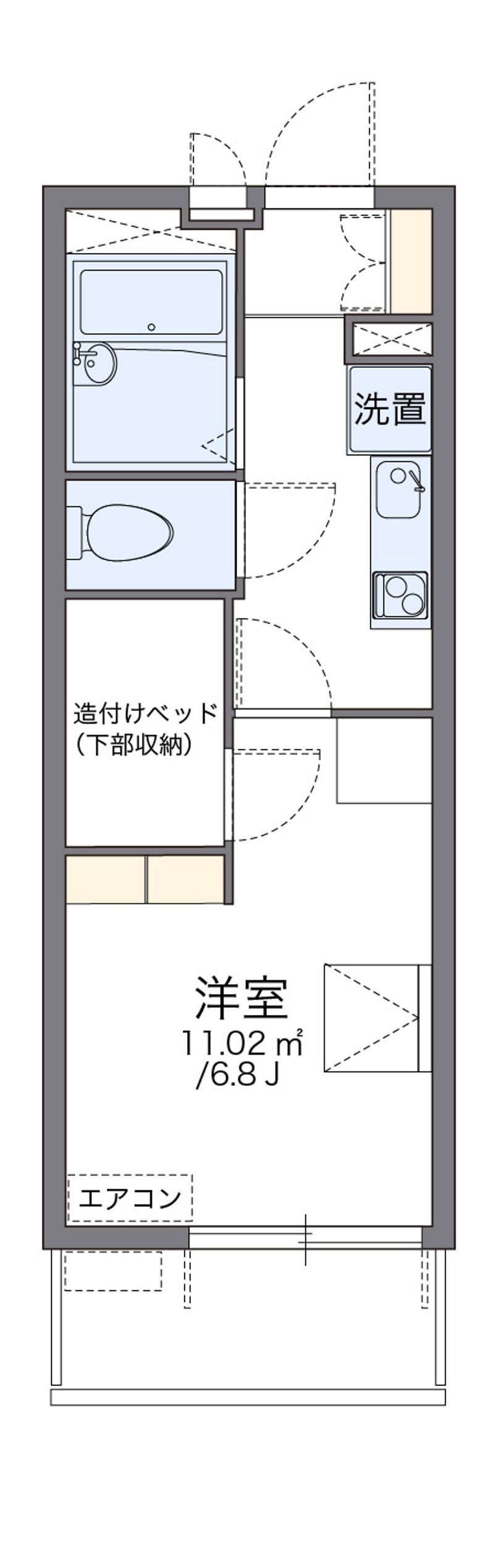 レオパレス萩崎 間取図