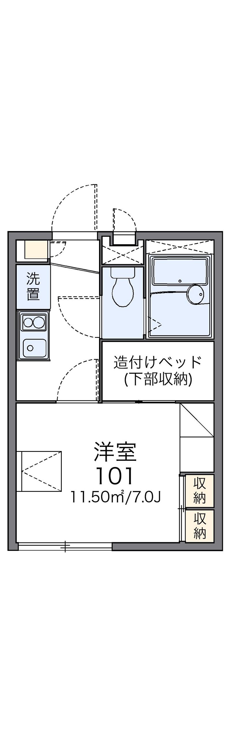 レオパレスシプレⅡ 間取図