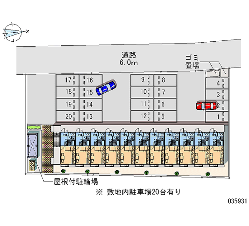 レオパレスメルベーユＡ 月極駐車場