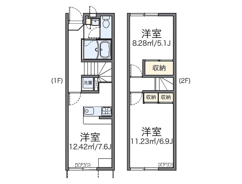 レオパレスグレシア 間取図
