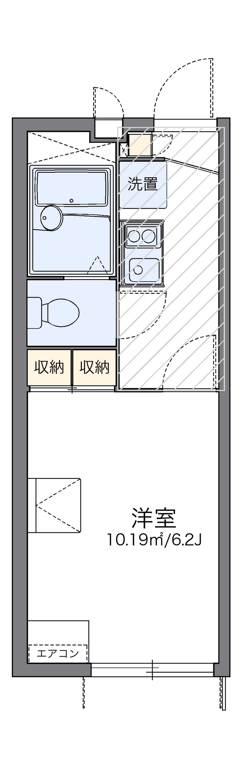 レオパレスアビイ　ロード 間取り