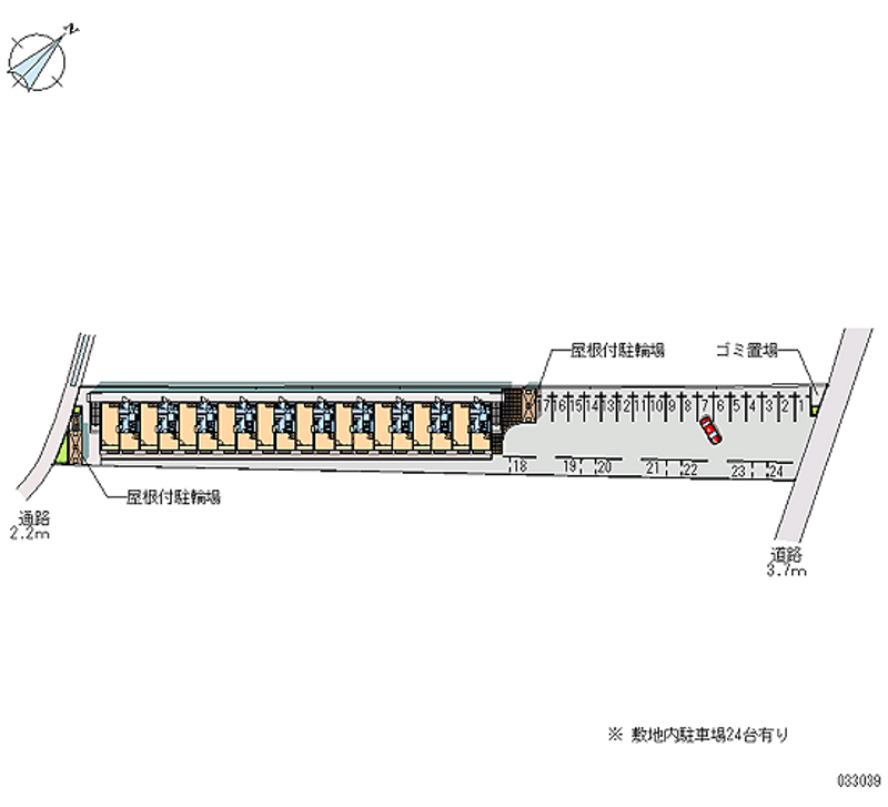 レオパレス勝浦川 月極駐車場