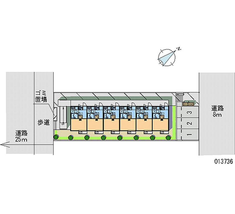 レオパレスコスモスハイツ 月極駐車場