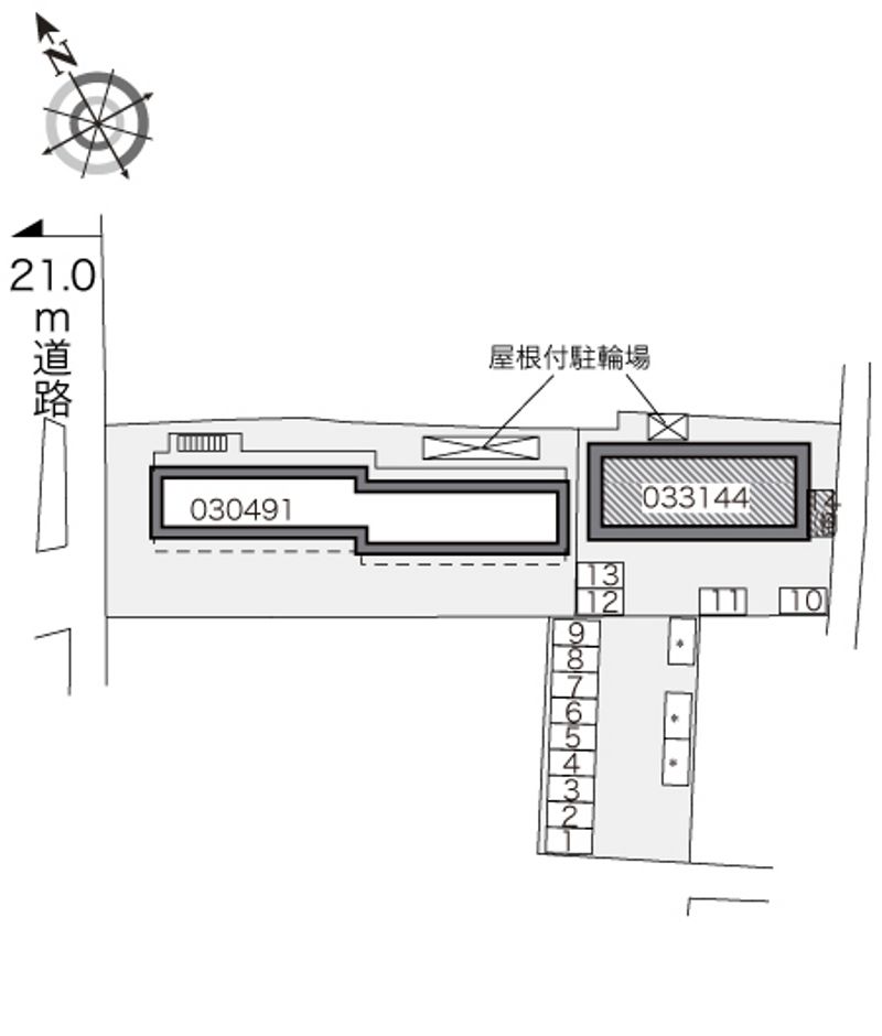 レオパレスアルファヒルズⅡ 配置図