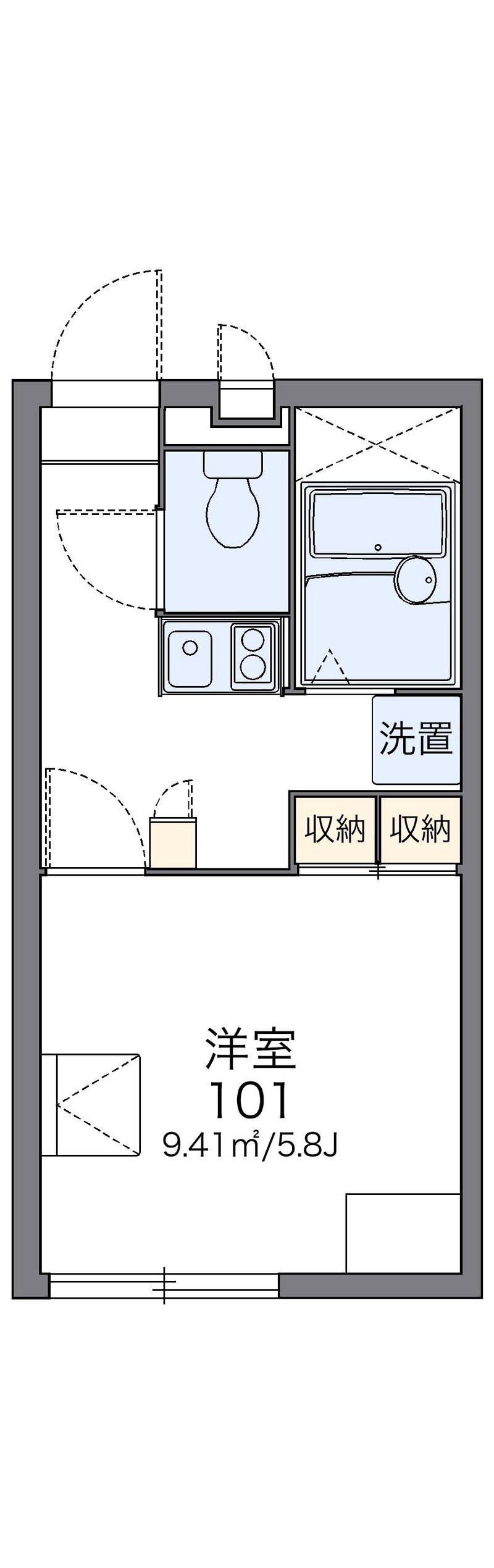 レオパレスクレール稲田堤 間取図