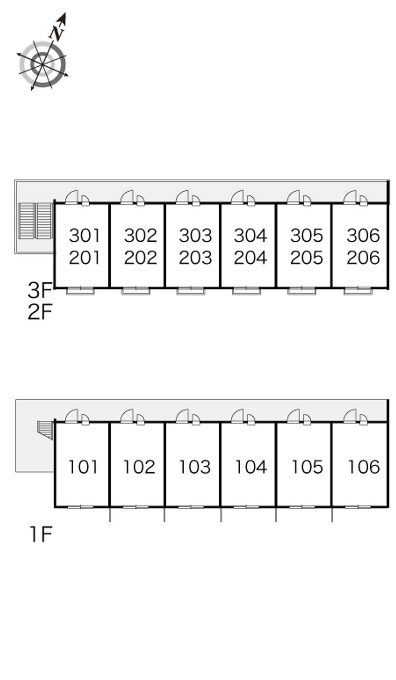 レオパレスサンシン 間取配置図