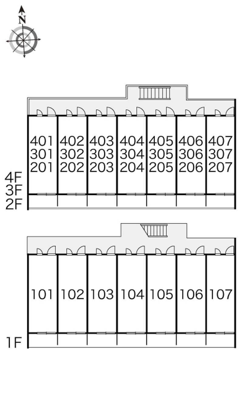 レオパレスヴァーグ難波 間取り配置図