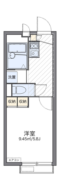 レオパレスキクナ８５ 間取り図