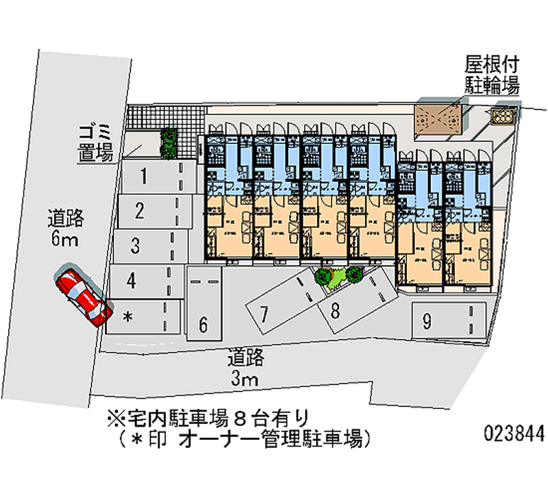 レオパレススカイコート 月極駐車場