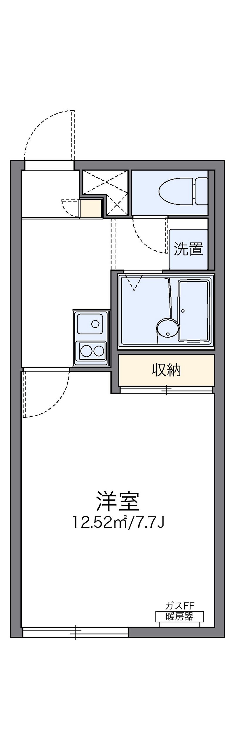 レオパレス三共１２ 間取図