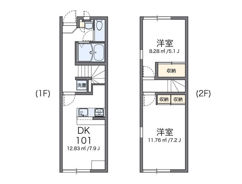 レオパレス南阪手 間取図