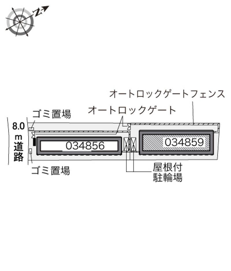 レオパレス芦花公園Ⅰ 配置図