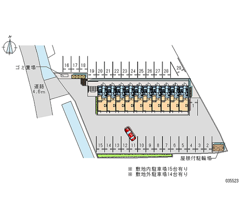 レオパレス睦 月極駐車場