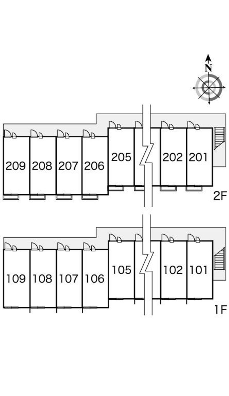 レオパレスコンフォード　ツバキ 間取配置図