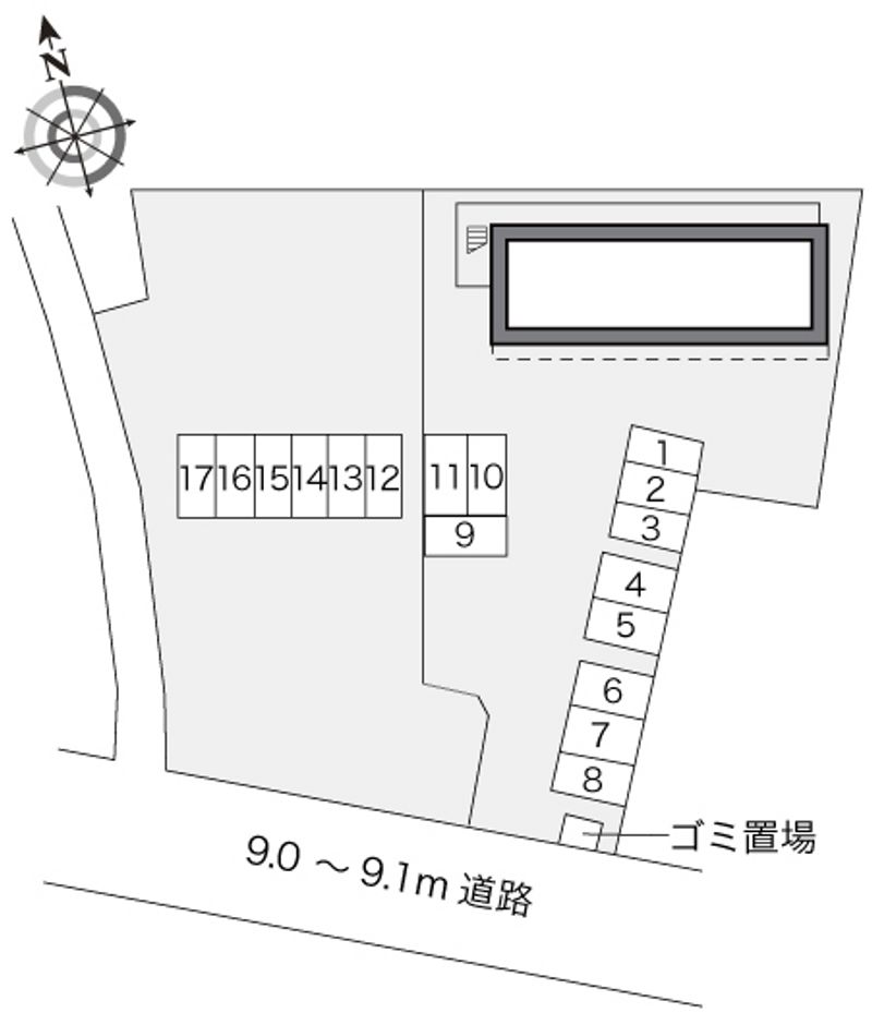 レオパレスコーポ御代川Ⅱ 配置図