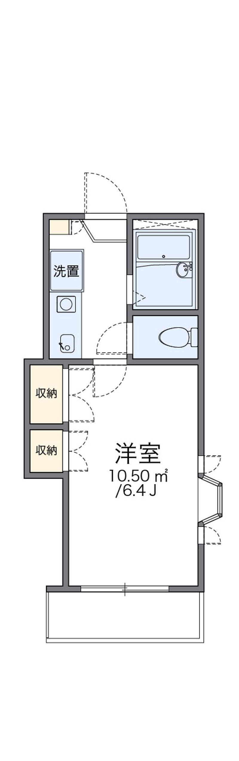 レオパレス祇園町 間取図