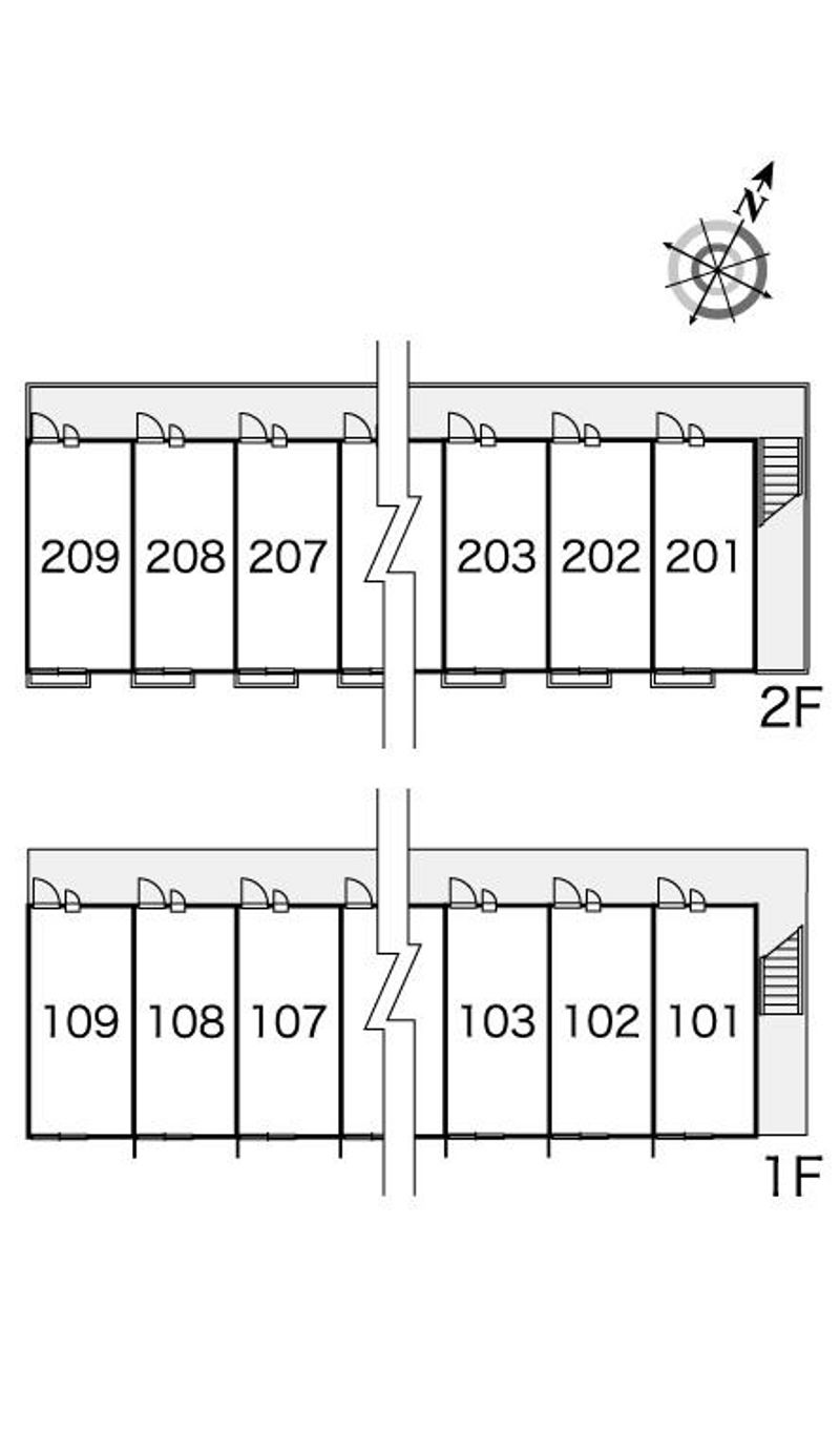 レオパレスエステシティ 間取配置図