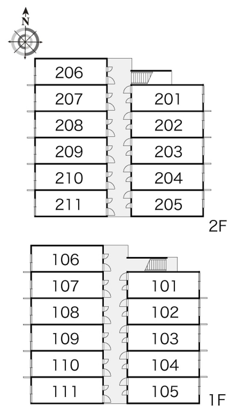 レオパレスけやき通り 間取配置図