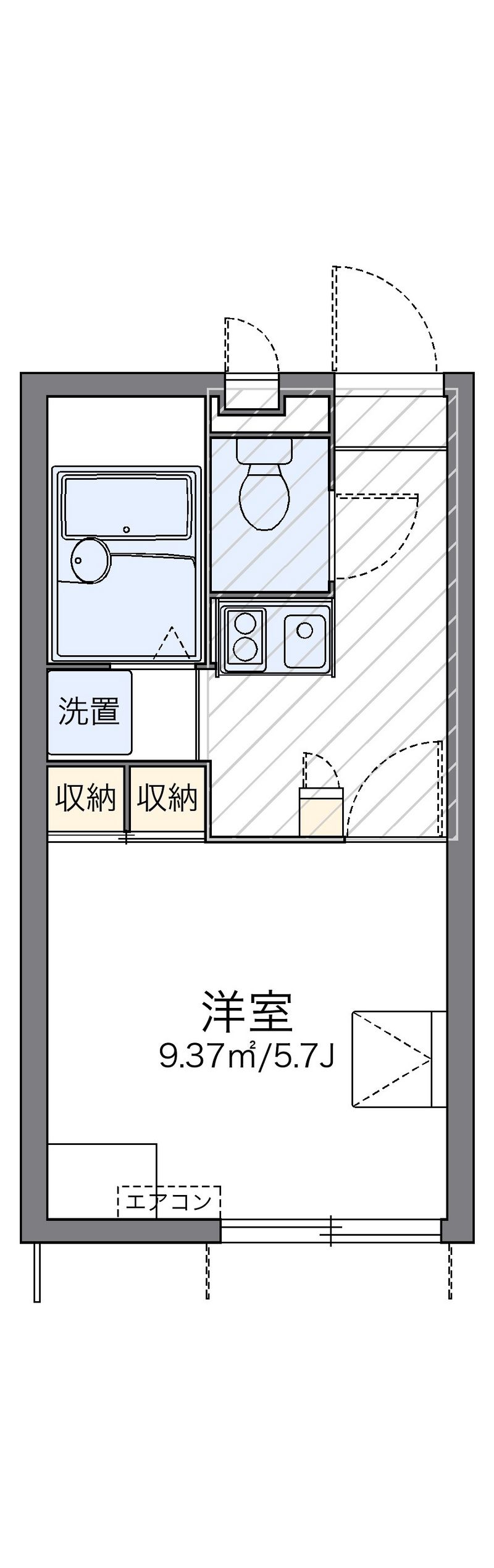 レオパレス岩井 間取図