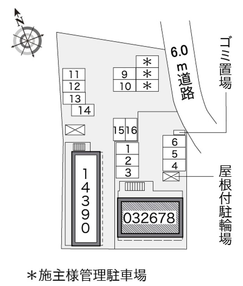 レオパレス白山Ⅱ 配置図