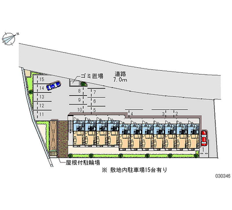 レオパレスポラリス 月極駐車場