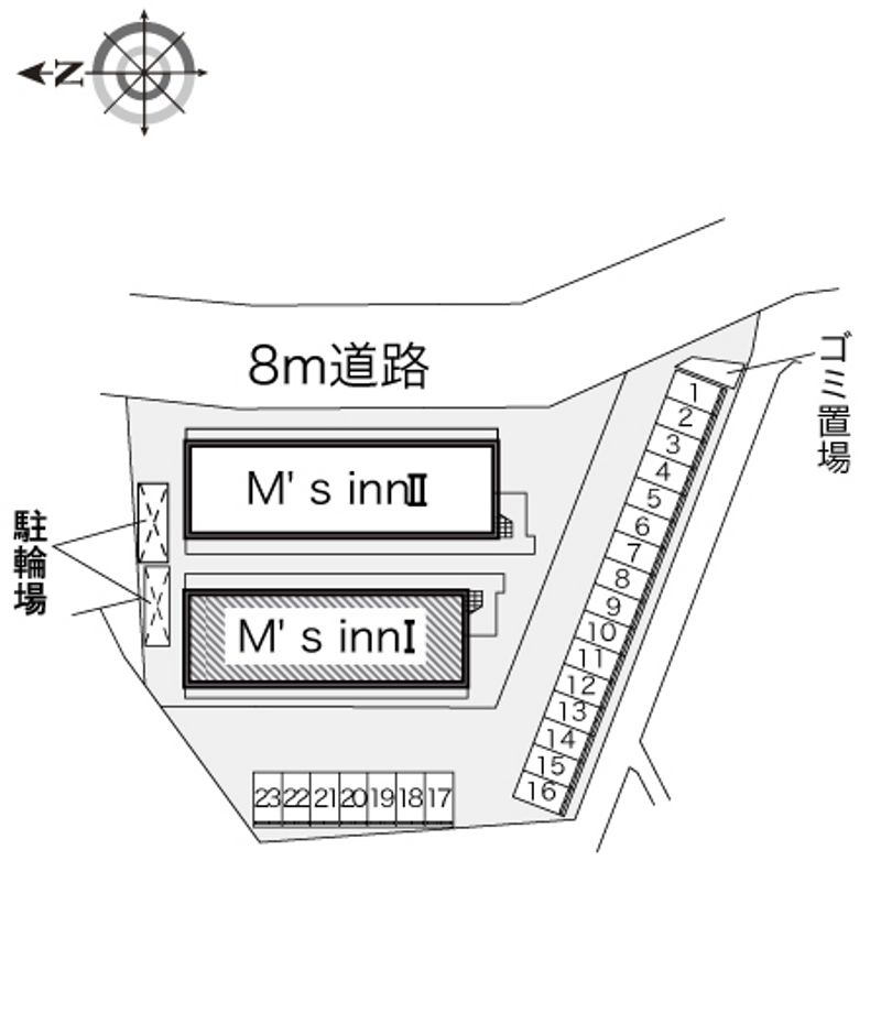 レオパレスＭ’ｓ　ｉｎｎⅠ 駐車場
