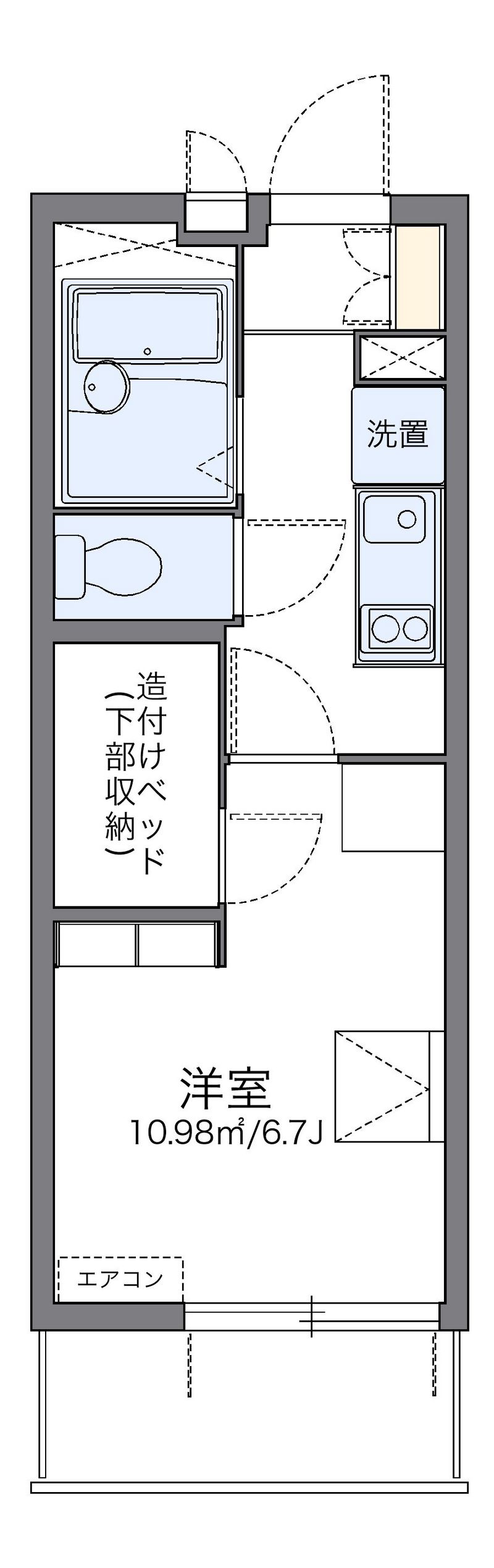 レオパレス七隈 間取図