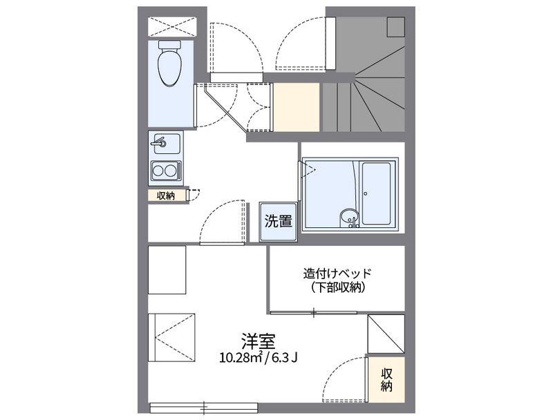 レオパレスセンターウエストⅠ 間取図