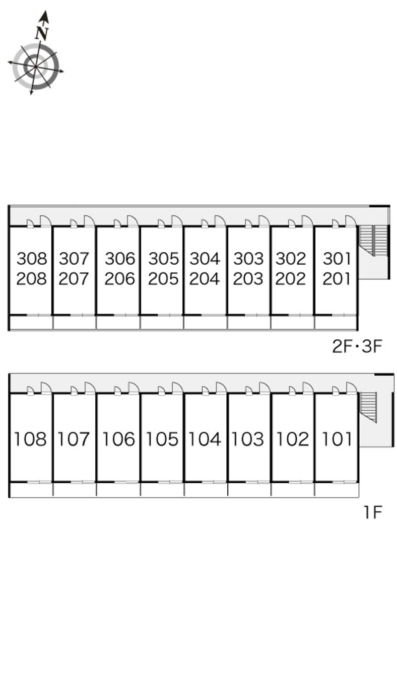レオパレスグランエスポワール 間取配置図