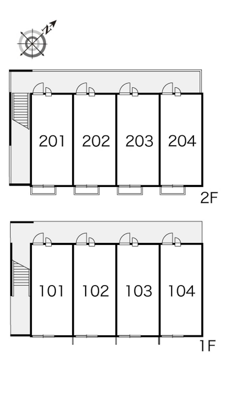 レオパレスＥａｓｅ　２２ 間取配置図