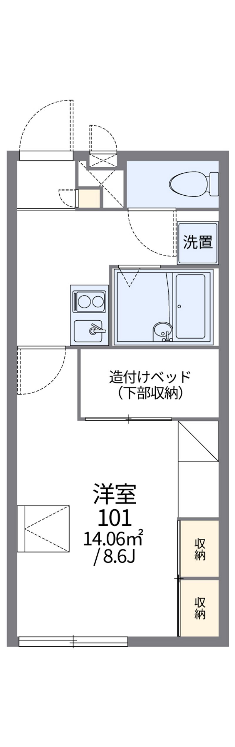レオパレスパインツリー 間取図