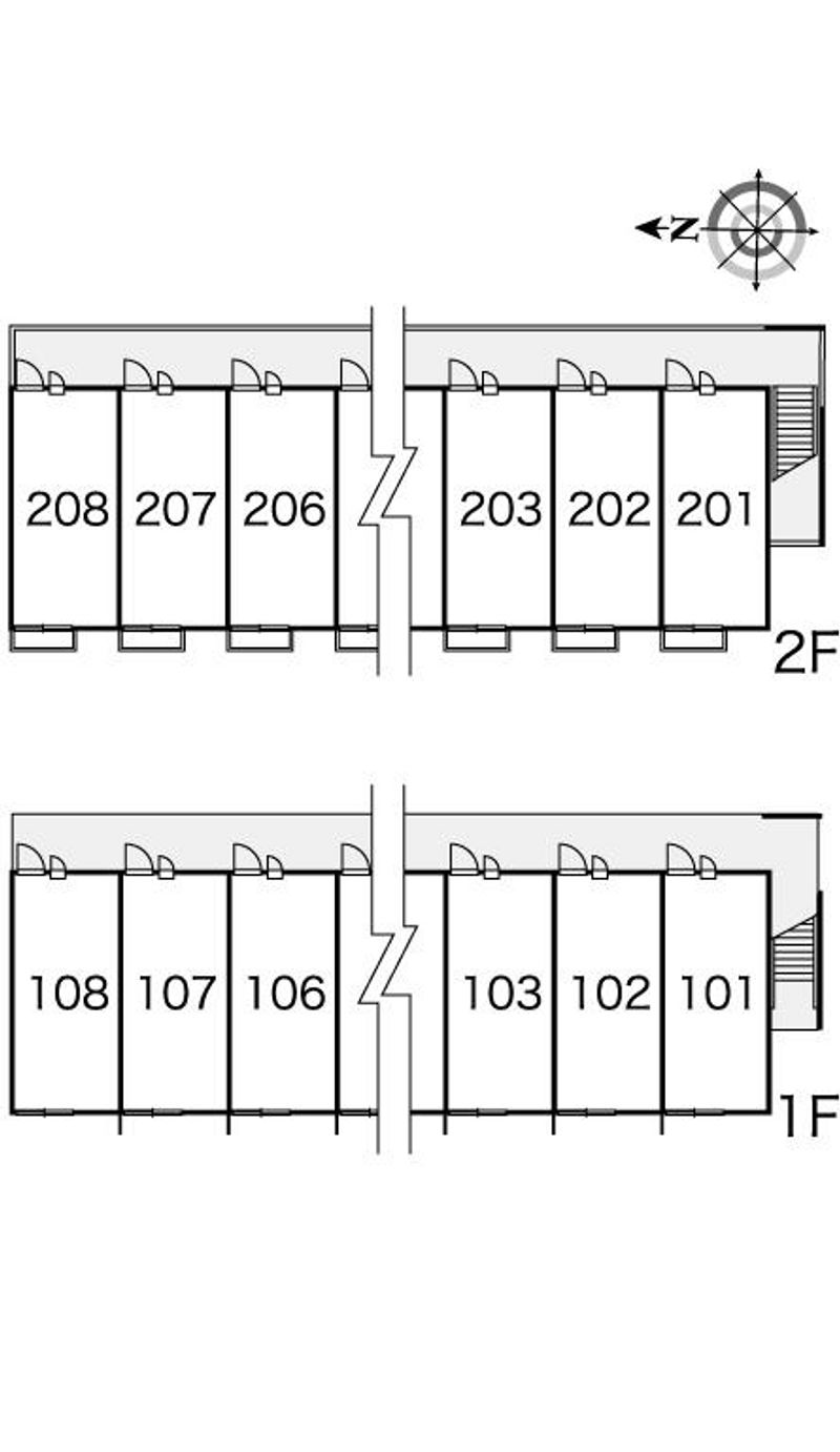 レオパレスフロンティア 間取配置図