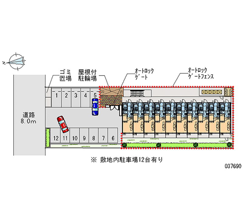 レオパレスドリームハウス枚方 月極駐車場