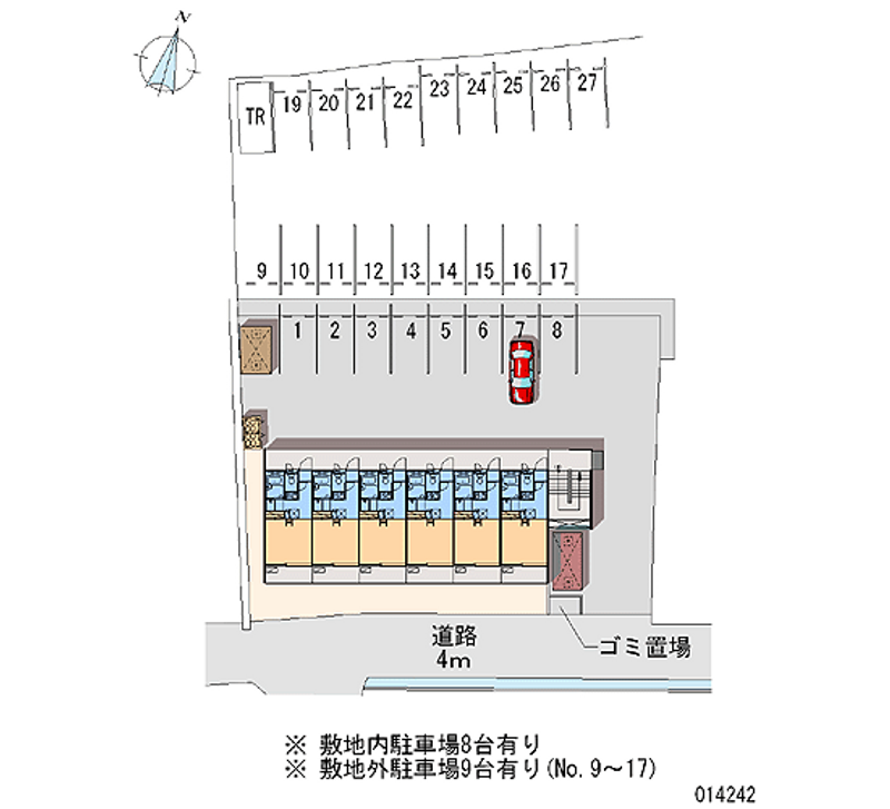 レオパレスリヴェール 月極駐車場