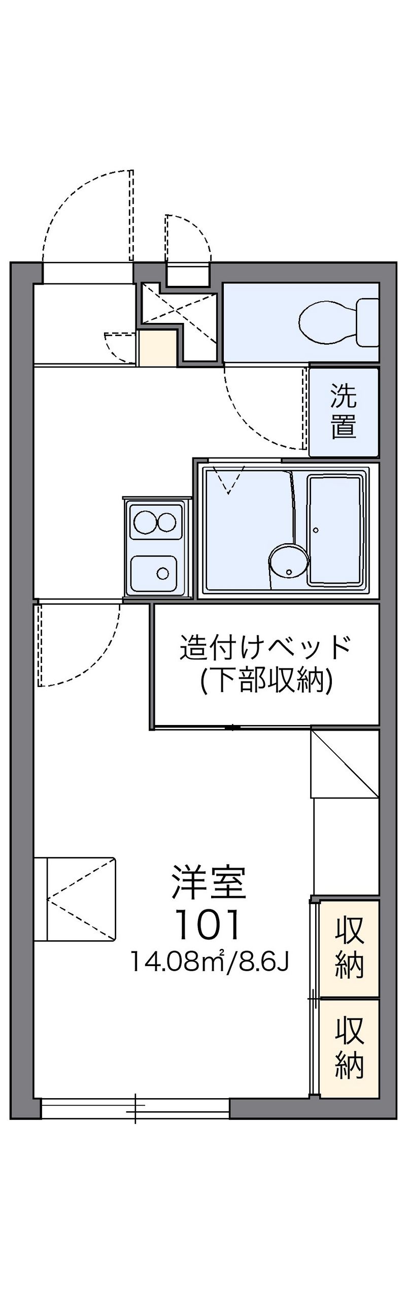 レオパレス大山望 間取図
