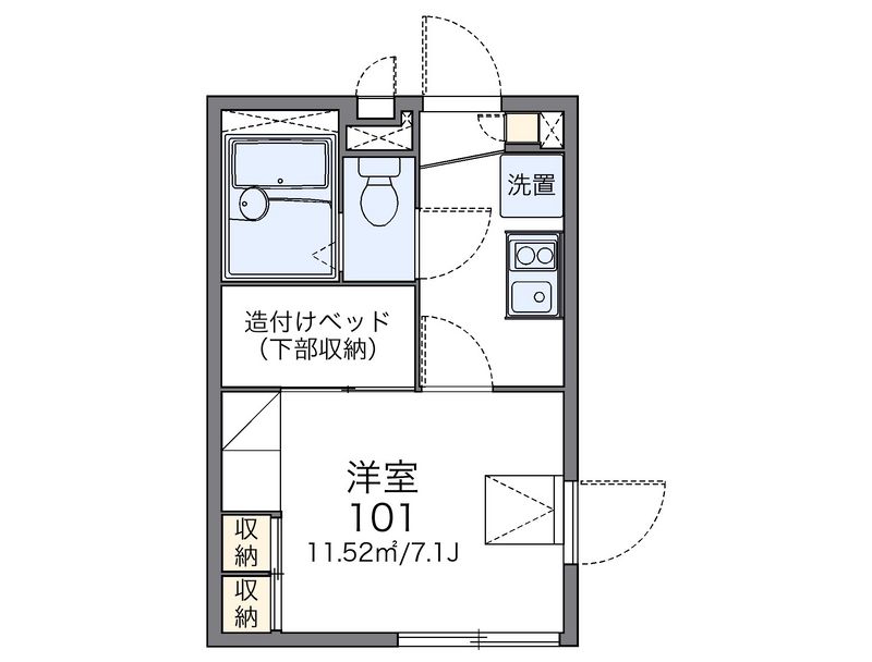 レオパレスプランドール 間取図