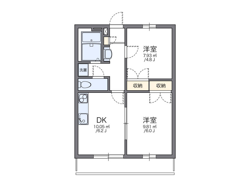 レオパレスクレストＣ 間取り