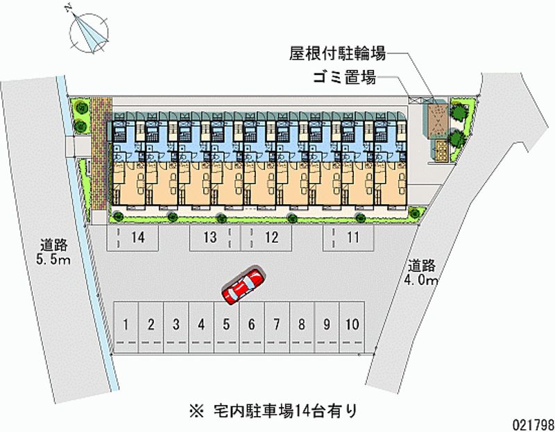 レオパレスフローラ 月極駐車場