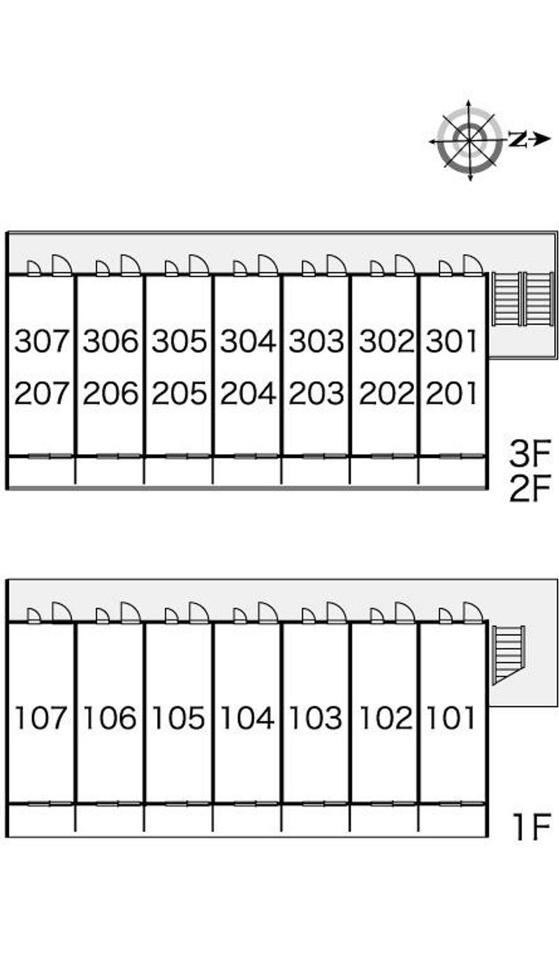 レオパレス桂Ⅱ 間取配置図
