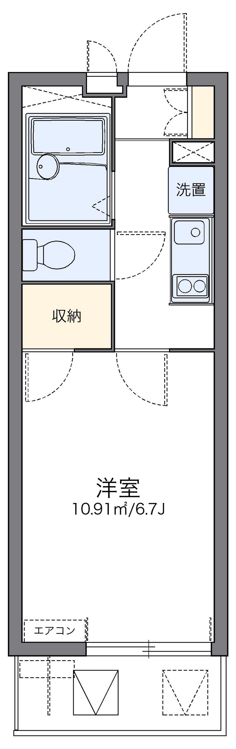 レオパレスグリーングラス 間取図